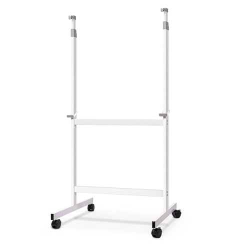 Maxtek Mobile Whiteboard Stand with Wheels, Height Adjustable No Drill Needed Dry Erase Board Easel Stand for Classroom, Office, Home & School, Whiteboard Stand Only