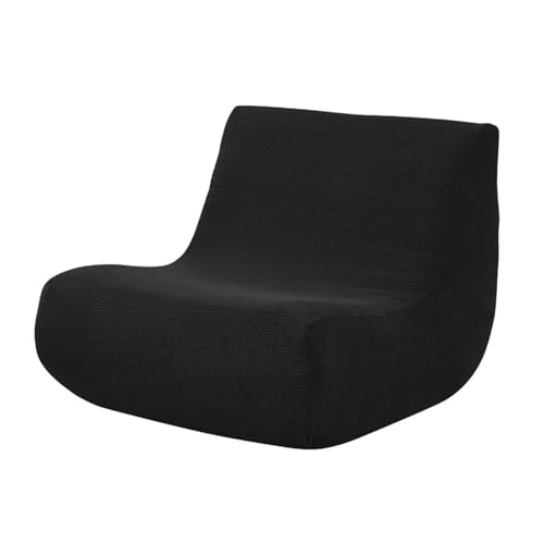 Genérico 1 Unidad Funda de Sofá Cama 1 Plaza Sin Brazos, Funda Elástica para Sofá Cama Clic Clac, Cubre Sofá Antideslizante Lavable Protector de Muebles, Tela Suave Tipo Jacquard (Negro)