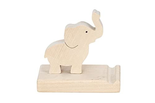 Wooden World - Wooden Ecological mobile phone stand with a Elephant figurine - Image 4