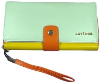 Levidor Renkli Şık Çok İşlevli Kadın Cüzdan El Çantası (Açık Yeşil) - Görsel 1