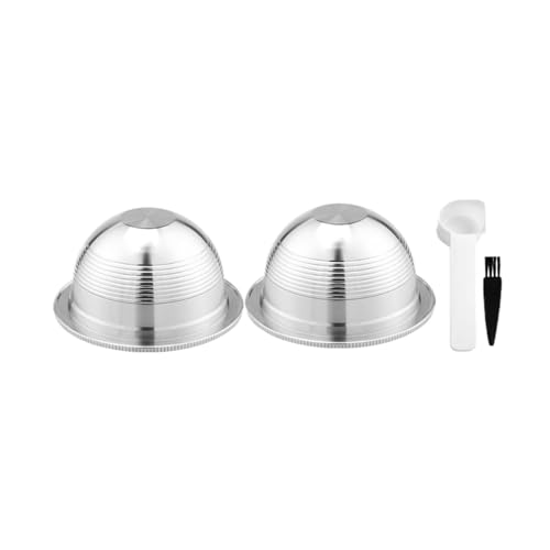 Nespresso �ƌ݊�������AVertuoline Plus �ė��p�\�ȃJ�v�Z���R�[�q�[�|�b�h Vertuo GCA1�ADelonghi �ƌ݊�������AENV135 �X�e�����X�X�`�[���l�ߑւ��|�b�h�t�B���^�[(70ml 2pod)