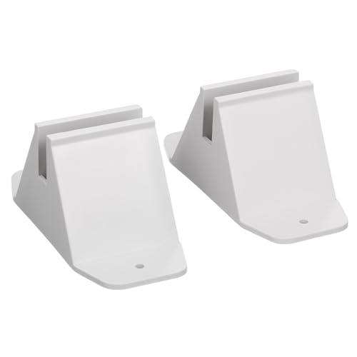 VILLCASE 2 pezzi Base di Supporto per Recinzione da Giardino in Plastica Bianca Stabile e Resistente per Piccole Staccionate Accessorio Antiribaltamento per Esterni