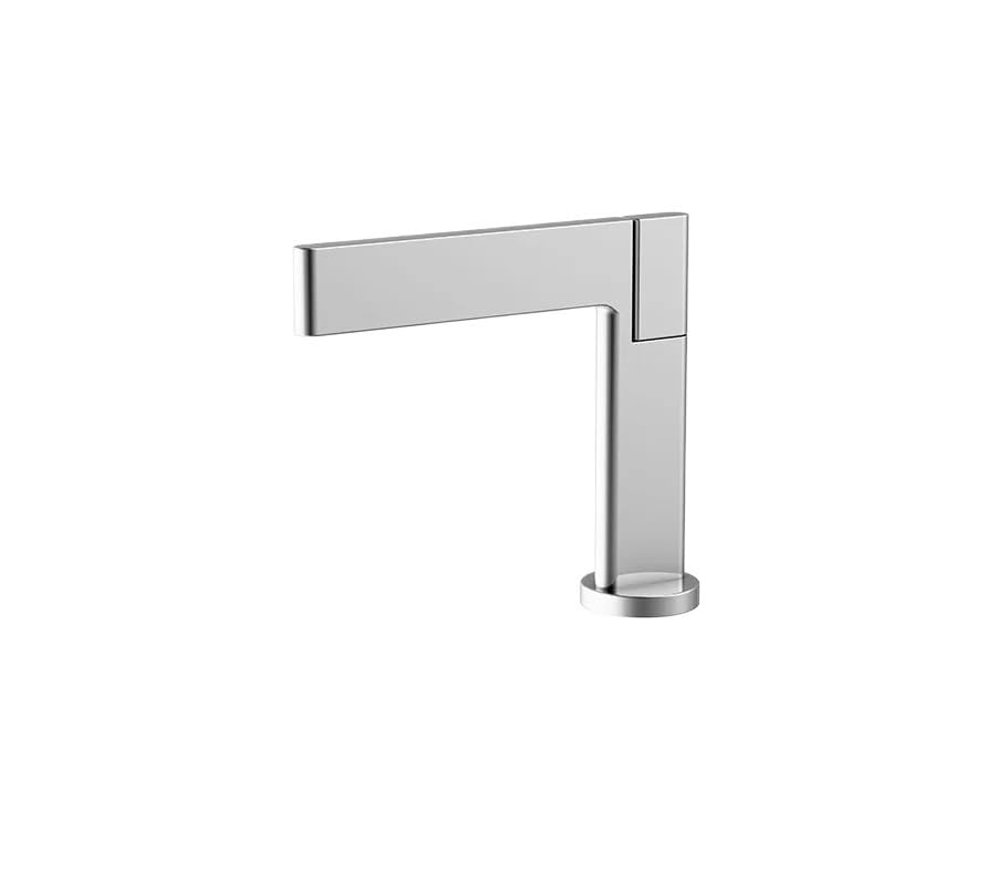 Robinet de lavabo en laiton massif gris mat pour vasque moderne