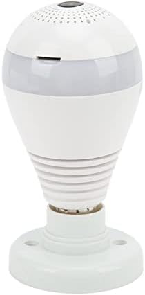 1080P Wireless WiFi Light Bulb Security Camera, Light Bulb Camera 360 Panoramic Camera Support 32G SD Card, for Home Surveillance Home Baby Pet Monitor