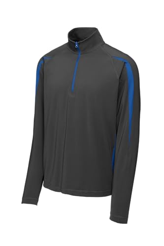 SPORT-TEK Unisex Sport-Wick Stretch Half Zip Colorblock Pullover2
