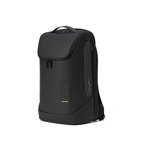 Image of MOKOBARA Transit Backpack | Fits Laptop Up To 16 Inch, 30L Capacity, Water-Resistant Polyester, Vegan Leather Trims | Money Moves, Black