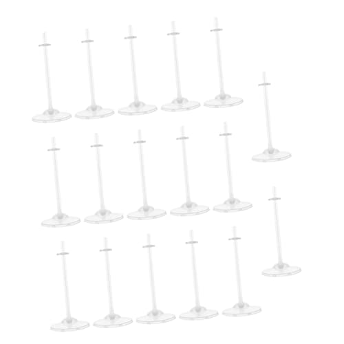 VICASKY 17pcs Doll Storage Stands Plastic Doll Holder Racks Display Stands for Little Girls