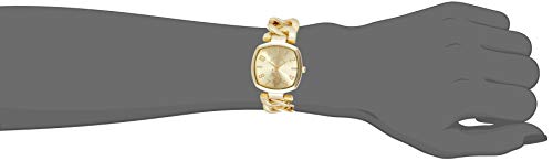 U.S. Polo Assn. Women’s Gold-Tone Chain Bracelet Watch – 38mm Square Case, Rhinestone Dial, Adjustable Link Strap, Elegant Quartz Dress Watch with Gift-Box