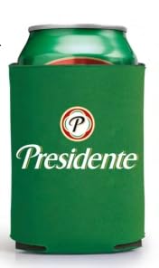Beer Snob Barware Presidente' Can Cooler, 12 Ounces, Green