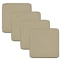 OutdoorLines Patio Seat Cushion Cover Replacement, Waterproof Cushion Cover for Outdoor Furniture, Anti-Slip Patio Chair Cushion Cover for Garden and Backyard (Set of 4, 24"x24"x4", Camel, Cover Only)