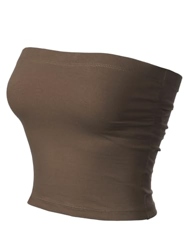 Image of MixMatchy Women's 3 Pack Tube Top Built-in Bra Strapless Ruched Bandeau