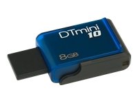 Kingston DTM10/8GB 8 GB DataTraveler Mini 10 USB Drive, Blue