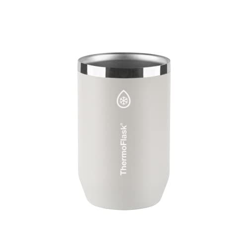 Image of ThermoFlask Standard Can Cooler - 2-in-1 Insulated Can Cooler Cup - Durable Stainless Steel Cooler with Non-Slip Base - Dishwasher-Safe Beverage Can Cooler - 12 oz, Ultimate Gray