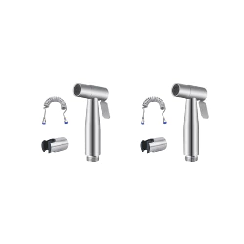 2のセットハンドヘルドビデスプレーヤーおむつバスルーム蛇口シャワーヘッドクリーニング家庭用スプレーアタッチメントスプレーヤーブラケットホース