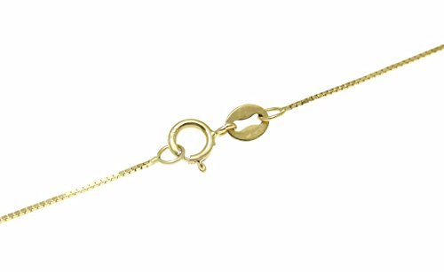 Arthur's Jewelry 14K Solid Yellow Gold 0.6mm Box Chain Necklace 16"-24"2