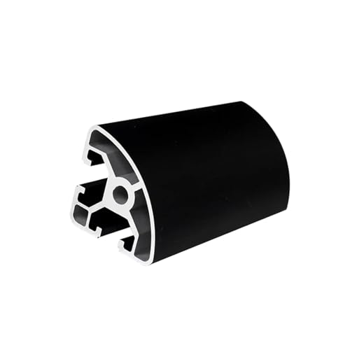 Profilé aluminium 4040R 600mm section quart de rond rainure en T pour châssis et meuble