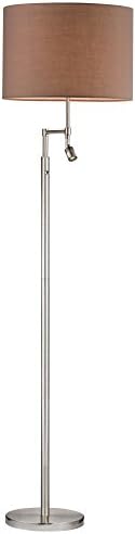Dimond Lighting D2552-LED Satin Nickel Floor Lamp, 19" x 19" x 60"