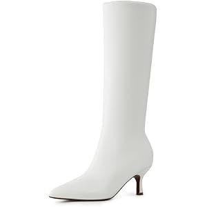 DREAM PAIRS Women's Kitten Heel Knee High Boots