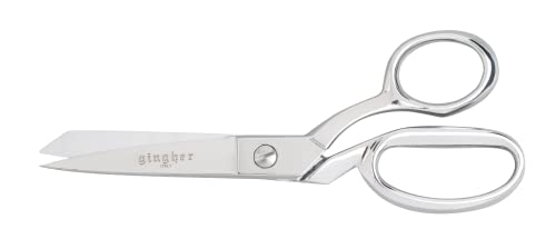 Gingher Dressmaker's Fabric Scissors with Protective Sheath - 7' Stainless Steel Shears - Sharp Knife Edge Fabric Scissors - Silver