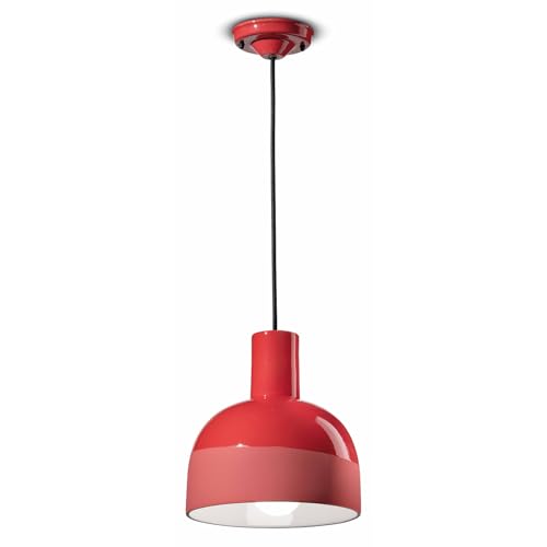 Suspension Caxixi Ferroluce C2400 rouge corail pour sublimer votre salle à manger