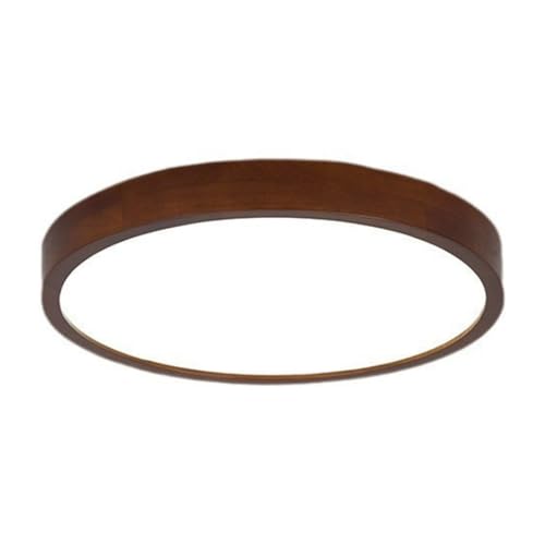 Plafonnier minimaliste couleur noyer avec panneau lumineux mince à trois couleurs