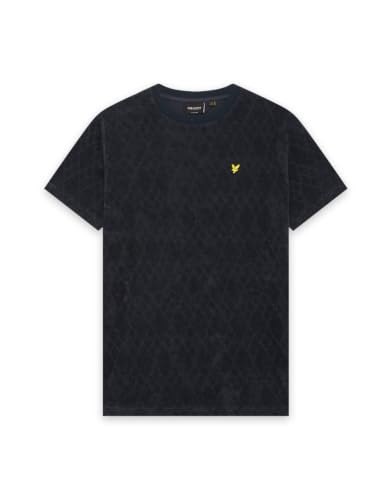 Image of Lyle & Scott SS T-Shirts Tonal Heavy Weight Relaxed T-Shirt Z271 Dark Navy, 10/11