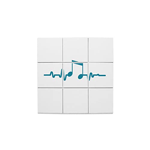 Carreaux Céramique Décoratif Musique 10,8x10,8 pour Rompre la Monotonie des Murs Blancs