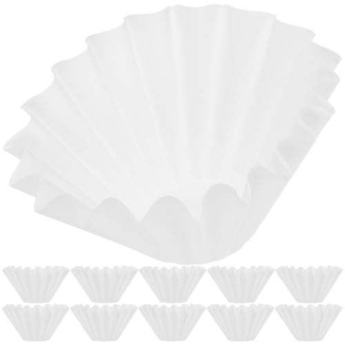 COLLBATH 50 piezas Filtros de Papel para Café Grandes Tazas de Filtro Espresso Desechables Papel Filtrante Blanco para Café de Goteo Uso Seguro y Práctico