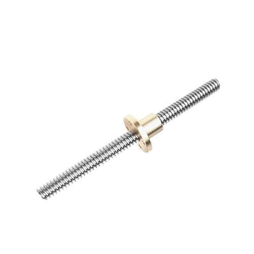 Metal Ball Screw nut 1PCS T6 Trapezoidal Rod Lead Screw Thread 6mm Lead 1mm with Brass Nut, L = 150mm-1000mm(500mm)