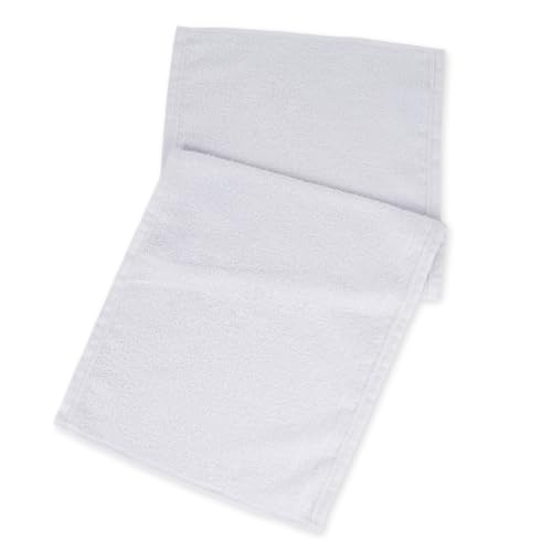 Kit 3 Toalha Fitness de Academia Para Treino Alta Absor&ccedil;&atilde;o Secagem R&aacute;pida 30x76cm (Branca)