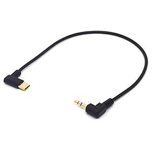 USB Type C naar 3,5 mm kabel, 90 graden schuine USB-C Mannelijke naar 3,5 mm Mannelijke Audio Aux Adapter Koord Auto…