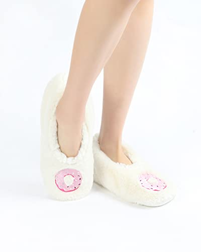 Image of Keyela Women Cozy Warm Slipper Socks, Non Slip Gripper Indoor House Socks | Soft warm cozy fabric, gripper anti-slip bottom for bedroom, lounge and all indoor daily use