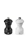 Peugeot 2/24291 Bistro 4 Inch Black Matte Pepper Mill and 4 Inch White Matte Salt Mill Set