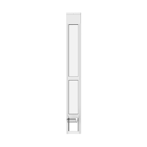 Hakuna Pets White Glass Patio Pet Door for Sliding Doors, Small | Adjustable Height up to 83.5”, Damage-Free or Permanent Install, Locking Panel Included