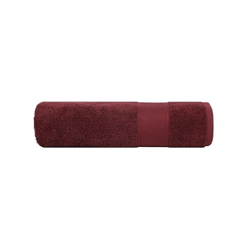 Trident 100% Cotton Towels for Bath | Towels for Bath Large Size | Trident Bath Towel - Soft & Absorbent | 450 GSM | 1 Piece Bath Towel for Men/Women | Urban Comfort | 70 cms x 140 cms - Wine Red