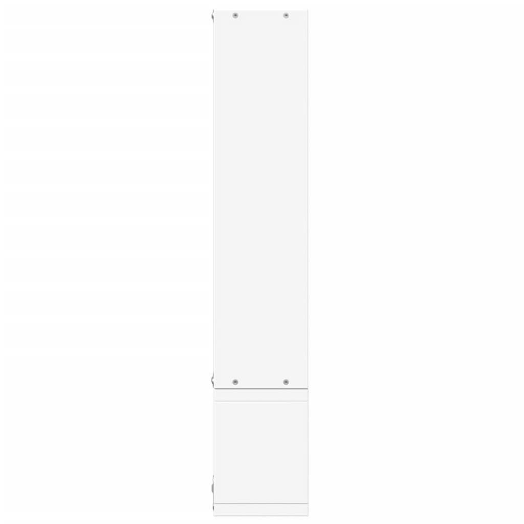 Estantería de pared 96 x 12 x 64 cm de material de madera, estante flotante blanco para montaje en pared, moderno estante de pared para salón, dormitorio y oficina, estable con capacidad de