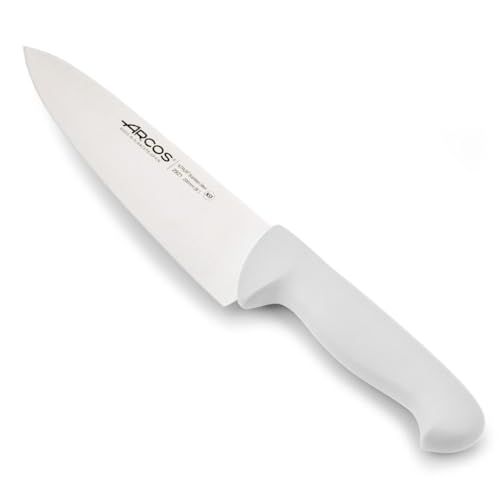 Comparativas de Arcos profesionales los 7 más buscados. 35 ARCOS Cuchillo Chef con Hoja Acero Inoxidable Nitrum 200 mm. Cuchillo cocina profesional multiusos. Mango ergonómico polipropileno. Serie 2900. Color blanco.