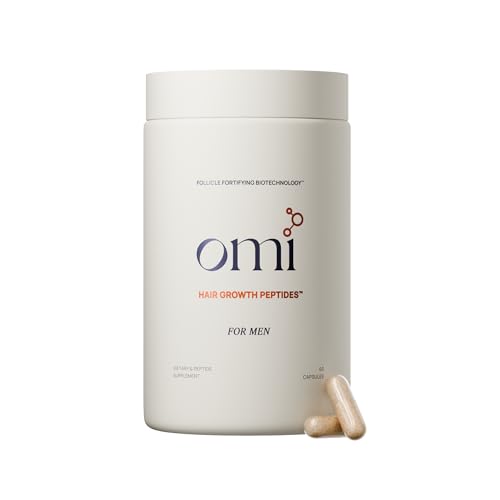 Mens Hair Growth Peptides Doctor Recommended Follicle Fortifying Biotechnology Clinically Proven to Visibly Grow More Hair and Reduce Hair Loss 1 Month Supply