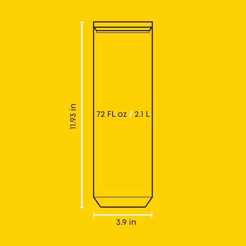 JoyJolt Holden 72oz Stackable Glass Storage Containers with Lids, Large Kitchen Food Storage Canisters with Acacia Wood Lids, Airtight Canister Set of 3 for Pasta Sugar Flour, Pantry Organization - Image 6