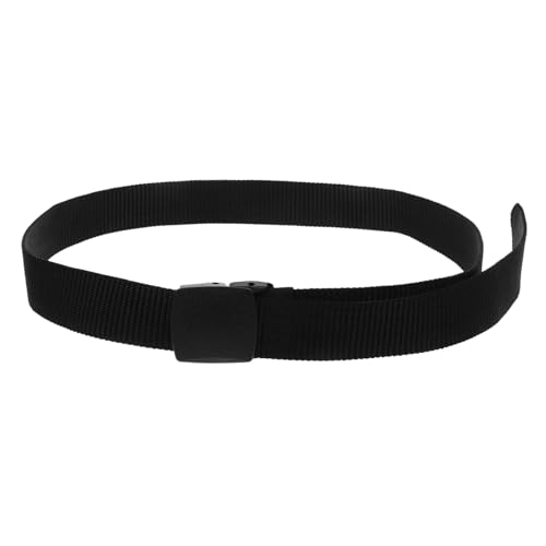 Nylon Canvas Waist Belt for Men Adjustable Plastic Buckle Long Size for Students and Young Adults for Travel and Security Checks