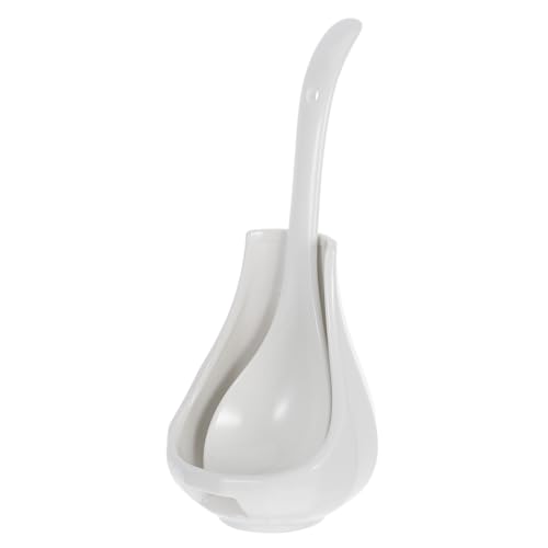 Ipetboom Portacucharas De Cerámica Cuchara Sopera Decorativa Kit De Soporte Para Cucharón y Cuchara Portacucharas Multiusos Para Cocina Soporte Para Portacubiertos Hogar Utensilios De