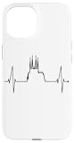 Carcasa para iPhone 15 Barcelona Horizonte Latido Corazón Skyline Sagrada Familia