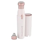 REMINGTON® 2-in-1 Facial Hair Remover [Hypoallergenic Attachments, LED Light, USB-C, 80min Runtime] BareMe (Gentle Shaver, Trimmer, Brow Sculptor, 100% Waterproof, Integrated Storage Cap) WFS200