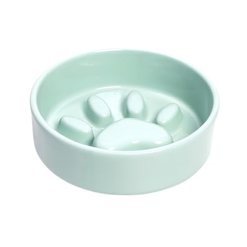 ペット ボウル 台 ペット食器 フードボウルスタンド 早食い防止 犬 猫食器 陶器 餌入れ 天然竹製スタンド付き 脚付 水飲み用 食べやすい 陶器 エサ入れ 皿 猫食器 猫 食器 ペット皿 滑り止め 安定感 取り外し可能 犬猫兼用食器 子猫用 (a,Gre