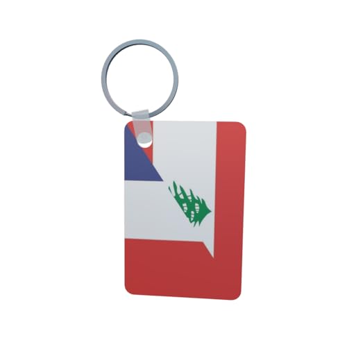 U24 Porte-clés Liban-France Aluminium 50 x 47 mm