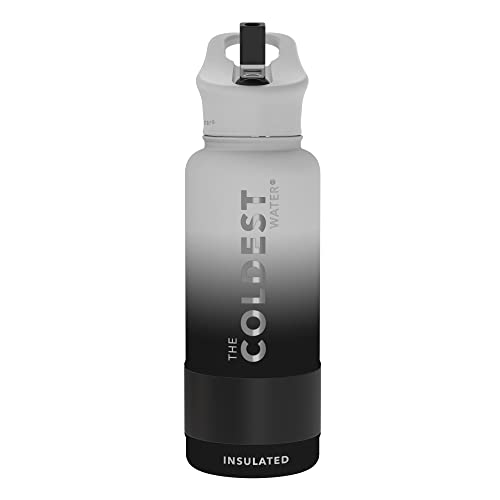 Coldest Sports Water Bottle With Straw Lid Vacuum Insulated Stainless Steel Metal Thermos Bottles Reusable Leak Proof Flask For Sports Gym (32 Oz, Hyperspace White) #TOP1