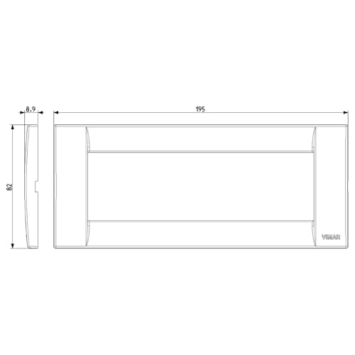 Vimar Idea Series – Classic Plate 6 Module Plastic Bright White