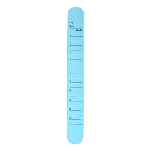 HARFINGTON Silicone Memo Wrist Band 9.37" x 1.14" 20cm 8 Inch Measure Ruler Waterproof Reusable Slap Bracelets Writable Erasable Wearable Strap Line Block Wristbands for Daily Life, Blue