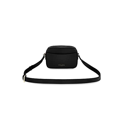 Katie Loxton Cara Damen-Umhängetasche aus weichem Kieselstein, veganes Leder, verstellbarer Riemen, schwarz Cover