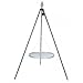 Trépied Oskar Hauteur 210 cm incl. Chaîne et grille barbecue en acier inoxydable 80 cm